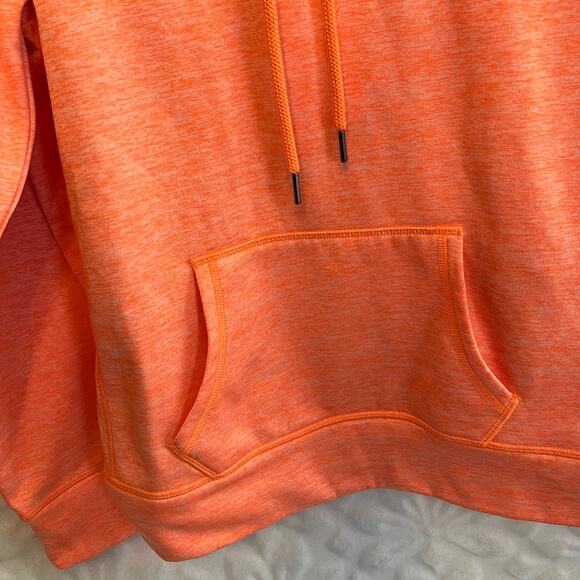 UNDER ARMOUR Orange Hoodie Size M light orange color with deeper orange design - Picture 3 of 5